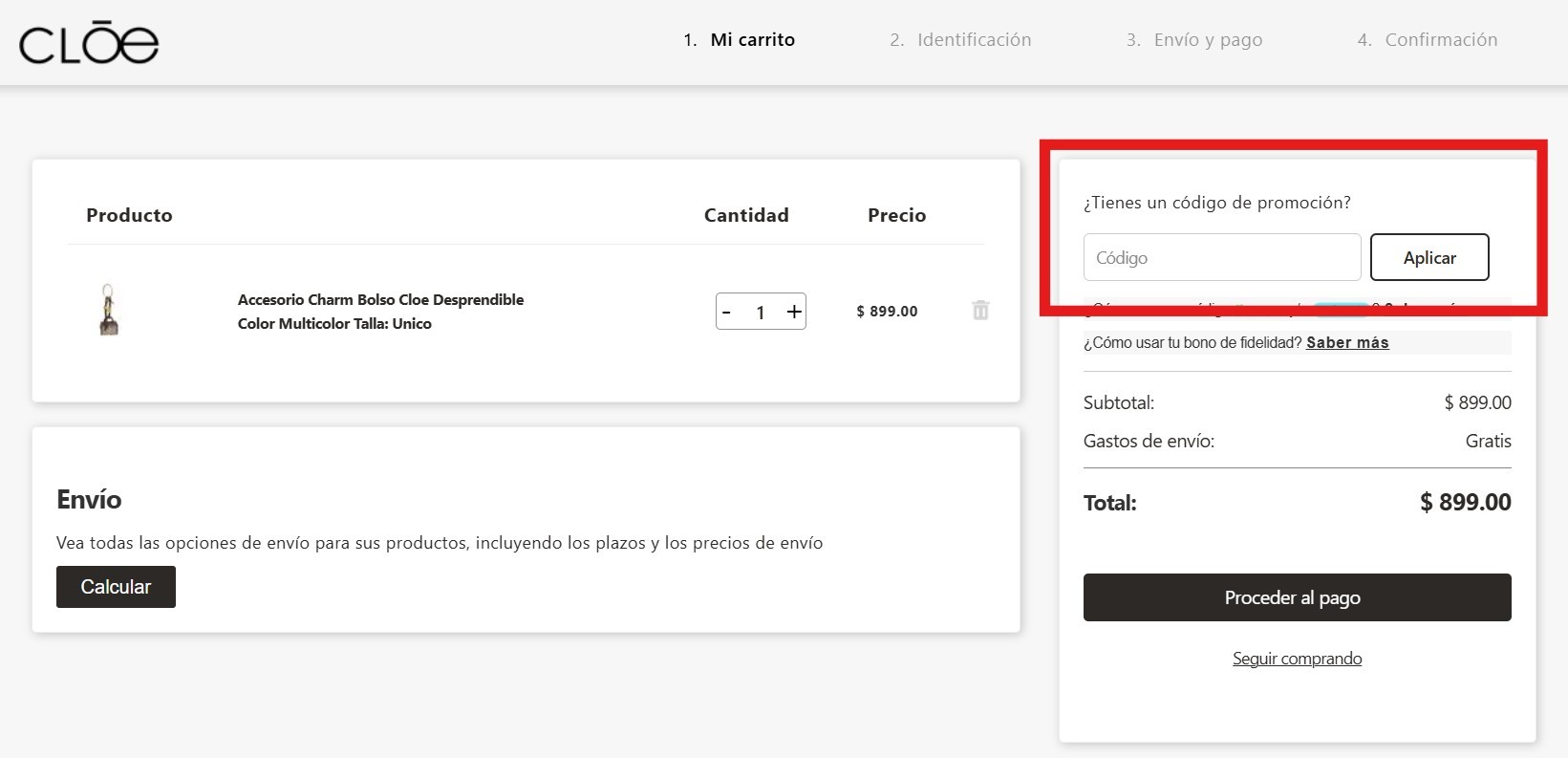 Descuento Código promocional Cloe